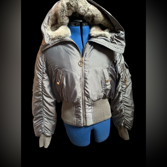 vintage Baby Phat bomber jacket, satin and faux fur. size L on tags. age 1990’s - Picture 1 of 16